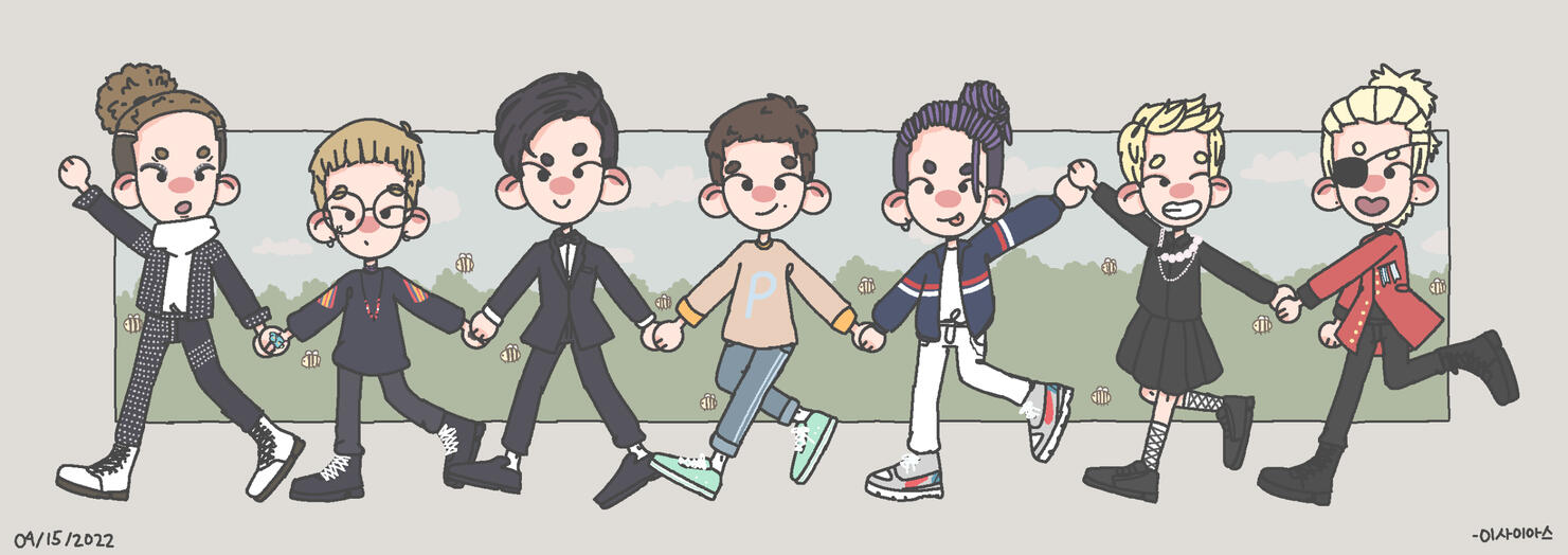 Ilustración realizada por el aniversario no. 11 de Block. Expuesta en Corea del Sur, 2022.